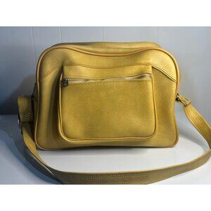 VTG 1975 American Tourister Escort Yellow Carry-On Tote Shoulder Bag MCM Luggage
